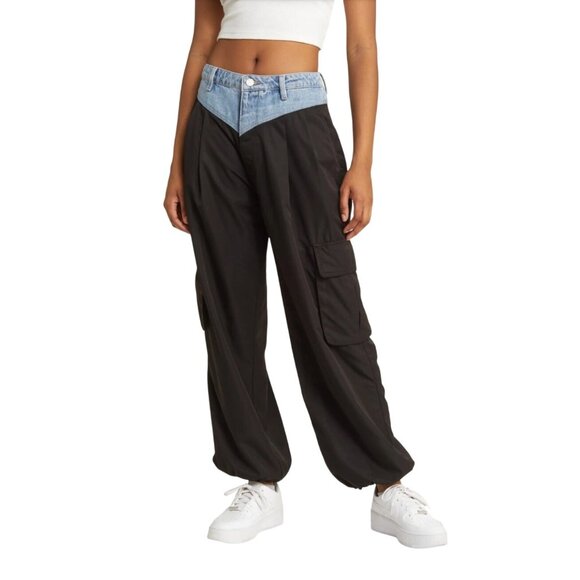 BLANKNYC By Anthropologie Cold Gem Trousers Womens Two-Tone Cargo Pants Size 31 - Picture 16 of 16